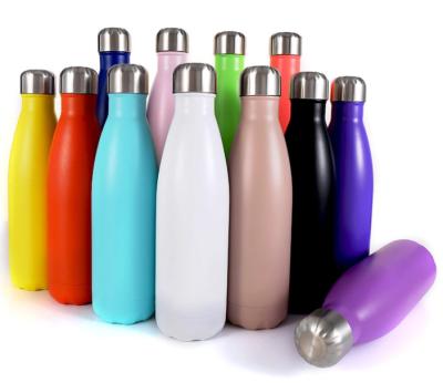 China Sustainable Double Walled Vacuum Sports Drink Cola Shaped Stainless Steel Water Bottles With Custom Logo for sale