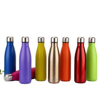 China Sustainable Double Walled Vacuum Flask Insulated Sports Drink Cola Shaped Stainless Steel Water Bottles for sale