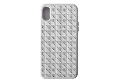 China White Color Diamond Pattern Luxury Phone Cases PU Plastic Material Top Grade for sale