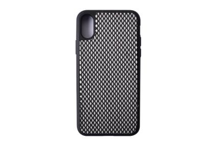 China Black White Mesh Plastic Phone Cases OEM / ODM UV Painting 6ft Drop Protection for sale