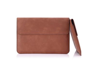 China Brown Genuine Leather Laptop Sleeve HS Code 4205009090 User Friendly for sale