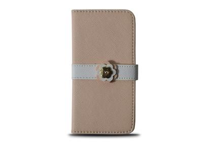 China Bi Color Fashionable Folio Phone Case For Ladies Business Card Holder for sale