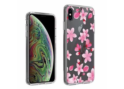 China Vivid Flower Pattern IMD Phone Case Transparent PC Snap Case For iPhone for sale