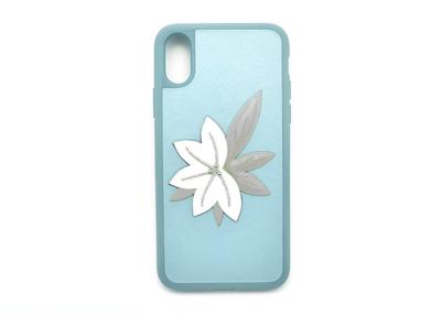 China Lively Leather Phone Cases Full TPU Frame Protection With Elegant Leaf Pattern for sale