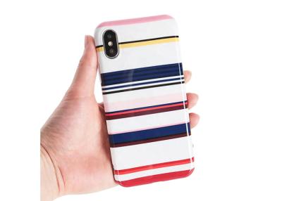 China Fashion Stripe Pattern IMD Phone Case Anti - Knock Featuring For iPhone X XS for sale