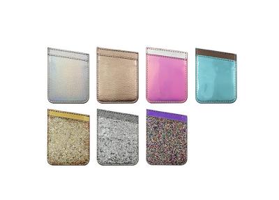 China Bling Glitter Phone Case Accessories PU Leather Sticky Phone Case Wallet for sale