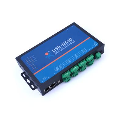 China USR-N580 8 RS485 Ports Serial To Ethernet Converter With 2 RJ45 Ports USR-N580 for sale