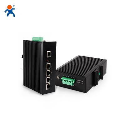 China USR-SDR050 5-LAN 10/100M Industrial Ethernet Switch POE Ports for sale