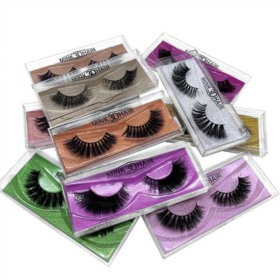 China Nature Create Your Own Brand Eye Highlights Sell 100% 3D Wholesale Handmade Real Mink Fur Eyelashes Eyelashes Mink Dropshipping for sale