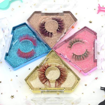 China Best Color Crisscross Individual Eye Lashes Russia's Rainbow Mink Strip Lashes Wildland for sale