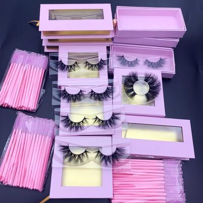 China Custom Brand 25mm Mink Eyelashes Wholesale Package 3d Mink False Eye Lashes Own Eyelash Super Flexible Halloween New Design for sale