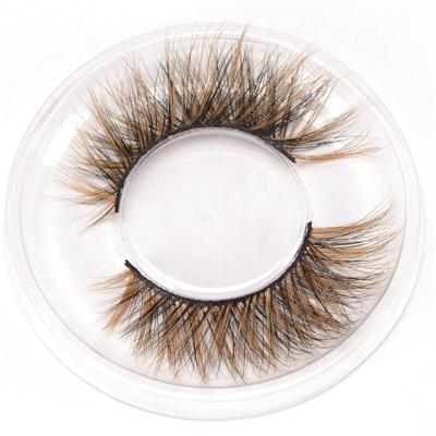 China 8-18mm Private Label Natural Colored Mink Eyelashes With Eyelash Packaging for sale