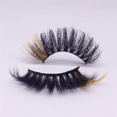 China Soft Strip Wholesale Lashes With Color To End Mink 3d Mink 25mm-30mm Colored Eyelash Strips for sale