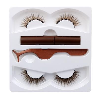 China Magnetic Eyelash And Liner Logo Brown Waterproof Magnetic Eyeliner Eyelash Extension 5 Thick Custom Magnets for sale