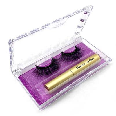 China Natural Wholesale Magnetic Eyelash Private Label Magnetic Eyelashes 10 Lashes Kit for sale