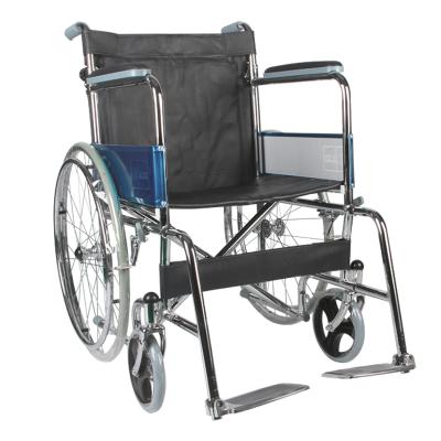 China FOOT AND ARMREST FIXED durable manual standard chrome steel wheelchair cheap economical Kaiyang KY809 for sale