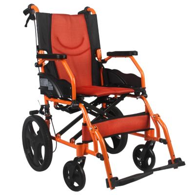 China Aluminum wheelchair with backres Kaiyang ky863 improvement Seat model 41 width footrest folding small size detachable backrest aluminum wheelchair for sale