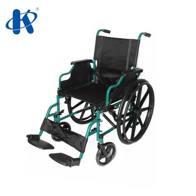 China SteelWheelchair Kaiyang Betrayal Heavy Duty Mag Wheel Manual Wheelchair With Flip Up PU Armrest Detachble Footrest for sale