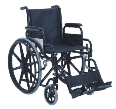 China SteelWheelchair Kaiyang European and American Style Mag Wheel Manual Steel Wheelchair with Detachable Armrest Footrest for sale