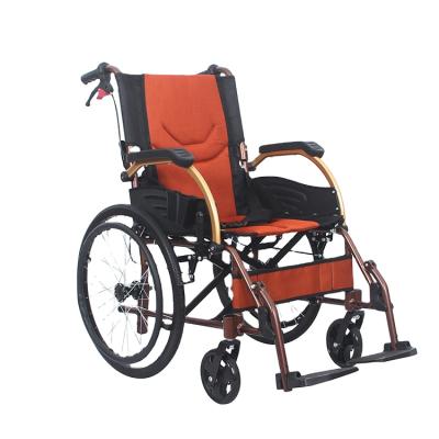 China Aluminum Wheelchair With Backest Modern Design Kaiyang KY863 Aluminum Alloy Wheelchair Manufacturer Lightweight Foldable Traveling Manual Wheelchair for sale