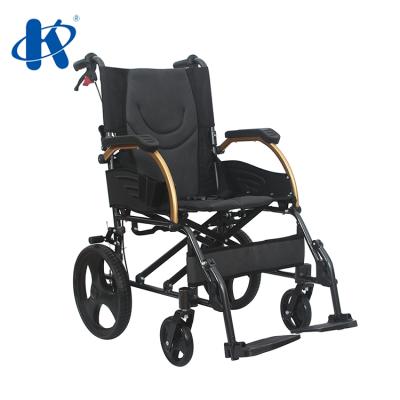 China Aluminum Wheelchair Top Sales Traveling Wheelchair With Backrest Foldable Light United Brake Mag Wheel Weight Kaiyang Wheelchair Flip Up Footrest for sale