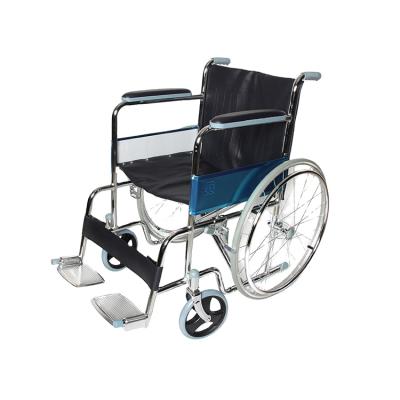 China Kaiyang Products Standard Steel Wheelchair Best Selling Standard Steel Wheelchair Cheap Price KY809 Manual Chromed Wheelchair for sale