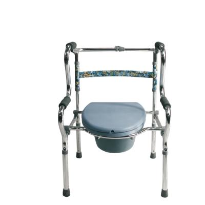 China KY821L Kaiyang Hot Sales Walker Commode Chair With Chrome Aluminum Frame 75 Kg for sale