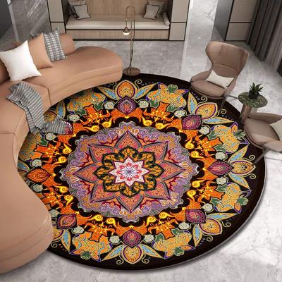 China Anti-Slip Round Circle Printed Classic Carpets And Blankets Living Room Bedding For Sale for sale