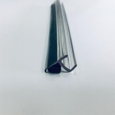 China OEM Modern Custom Transparent Black PVC Sealing Magnetic Glass Seal Strips For Glass Door for sale