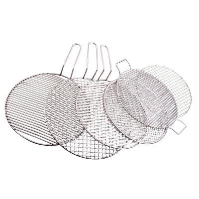 China Easily Cleaned Korean Style Household And Commercial Round Stainless Steel Barbecue Net And Barbeque Grill Net for sale