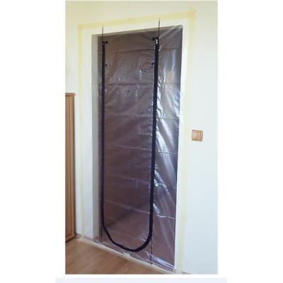 China Traditional High Quality Self Adhesive Zipper Door Plastic Dust Barrier Door for sale