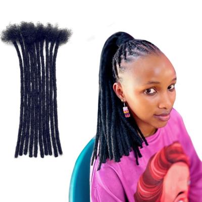 China Wholesale Afro Culr S.M. Human Hair 100% Handmade Afro Curly Dreadlocks Crochet Hair Dreadlock Extension Slot Extensions for sale