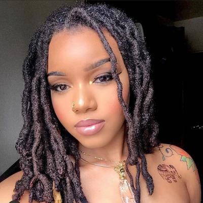 China Afro Loop Human Dreadlock Extensions Wholesale Vendors, 0.8 Locks Hair, 100% Free Sample Handmade Hair Dreadlock Cm Dread Extension for sale