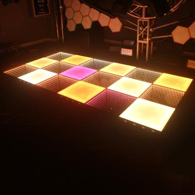 China Portable Dance Floor Panels Wedding Led Magnetic Motion Show Decoration 3D Lighting Easy Installation Club DJ for sale