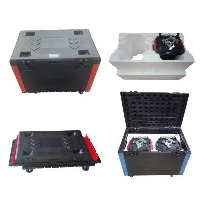 China NEW Detachable HDPE Plastic ABS Detachable Assemble 2 in1 Led Lighting 230w 250w 7r Moving Head Lights Flight ATA Case DJ Lighting for sale