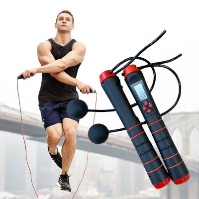 China Ring bt4.0 alarm clock counterbalance wireless ropeless tangle free heavy speed radio jumping jump rope JR201 weighted for sale