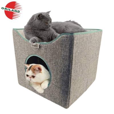 China Wholesale Breathable Folding Pet Bed Winter Warm Dog House Cat House for sale