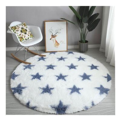 China Fluffy Round Blanket For Bedroom Circle Fluffy Blanket For Kids Room Furry Rug For Teens for sale