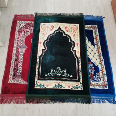 China Thickness 80*120cm Coupon Price Muslim Raschel Prayer Mat Printing Custom Arabic Adult Non-Slip Soft Wholesale Cheap Colorful Washable Logo for sale