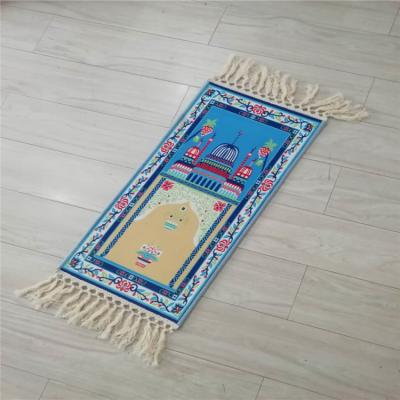 China Cheap Portable Turkish Style Coloful Printing High Definition 3D Muslim Cover Anti-Slip Mosque Cover For Prayer for sale