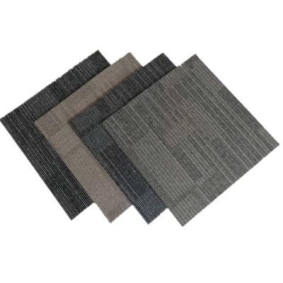 China Washable Loop Pile PVC Backing 50x50cm Durable Commercial Office 100% Nylon Cheap Carpet Tiles For Flooring for sale