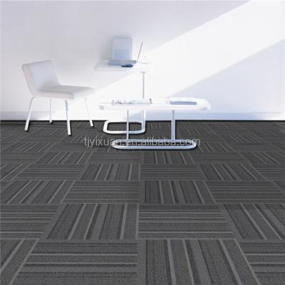 China Cheap Durable Commercial Stripe Carpet Tile For Office for sale