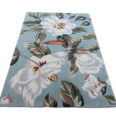 China Stain Resistant Customized Luxury Flower Design Hand Carved 100% New Zealand Wool Tufted Chinese Hand Made Blankets and Carpets for sale