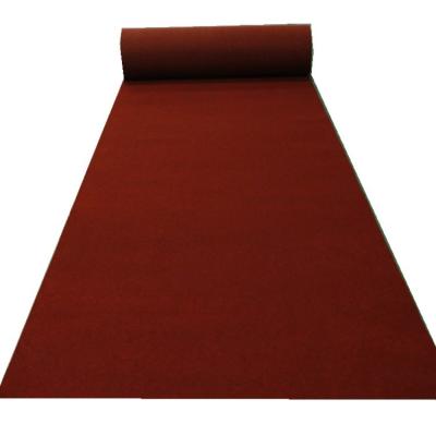 China Single Old Used Event Polyester Needle Punch Roll Up Non Woven Show Red Carpet for sale