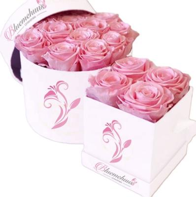 China Recycled Materials Waterproof Florists Hat Box For Rose , Gift Flower Round Paper Box for sale