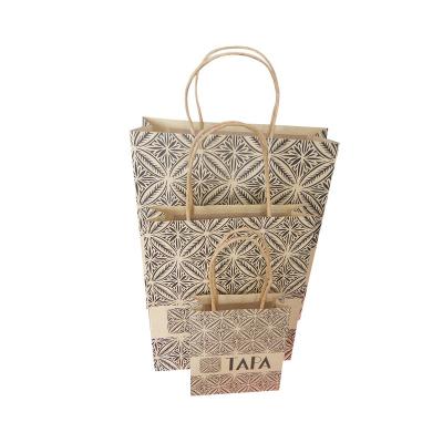 China Recycled Materials Custom Printed Your Own White Gift Craftsize Logo Brown Kraft Paper Bags Brown Logo Cardboard Kraft Paper Bags for sale