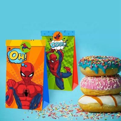 China Wholesale Materials Factory Recycled Custom Colorful Printing Food Bag Donut Paper Bag Bread Bag for sale