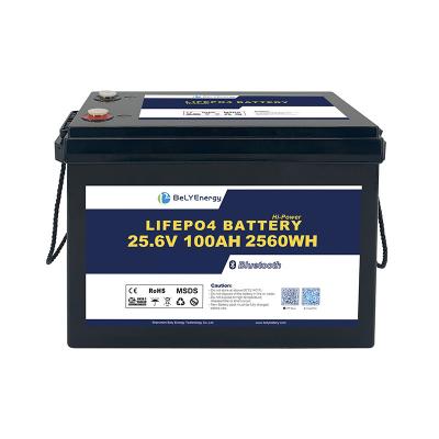 China 24V 100Ah Rechargeable LiFePo4 Battery With M8 Terminals And Protection Features for sale