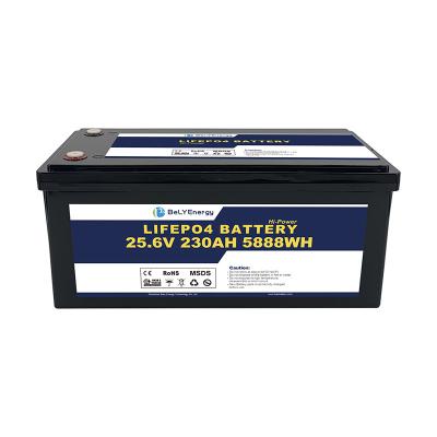 China IP65 Waterproof High Performance 24V 230Ah LiFePO4 Battery With M8 Terminal For Marine Boat for sale