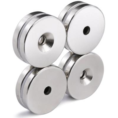 China Kellin Neodymium Magnet Disc with Countersunk Pair Magnetized Refrigerator Magnets for sale